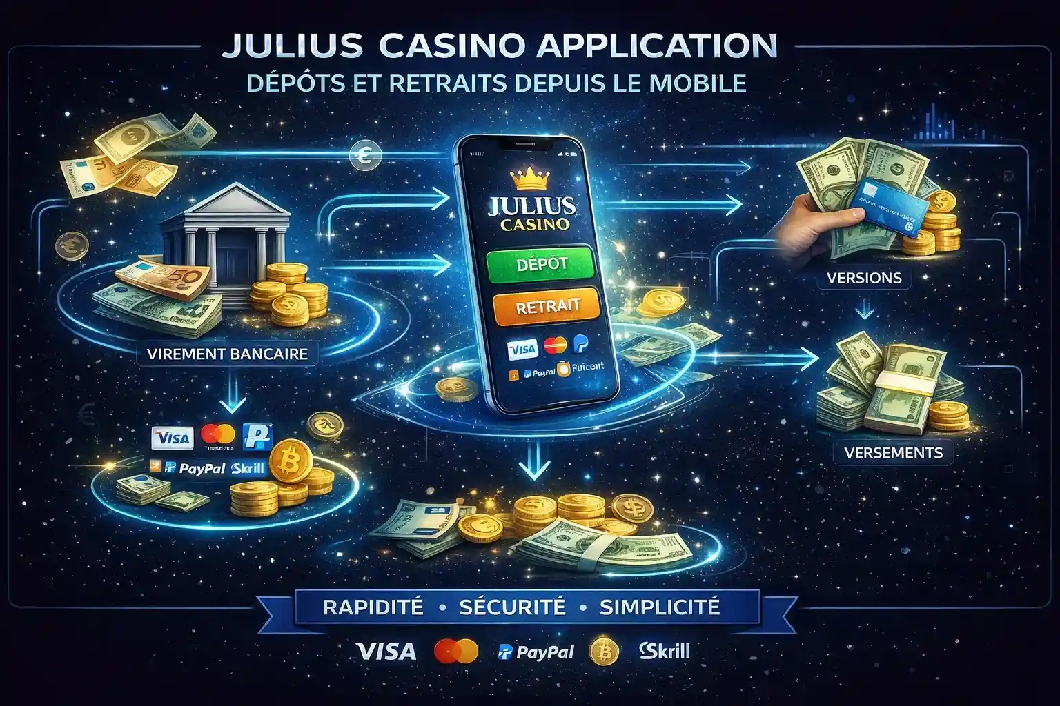 Julius Casino Application : Dépôts et Retraits Depuis le Mobile
